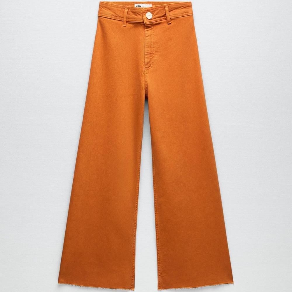 Zara The Marine Straight Jeans - Orange